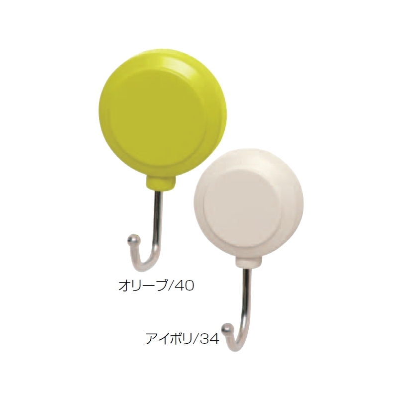 クルーフック丸形(ABS+ステンレス)Uピンタイプ