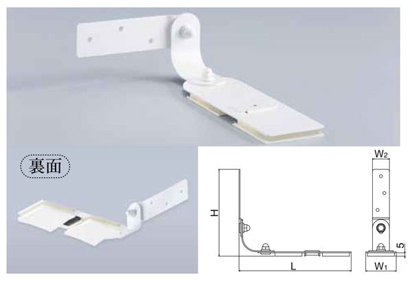 耐震金具（片面マグネットタイプ）