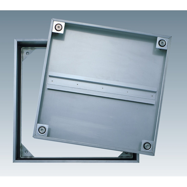 床点検口 外枠、内蓋：ステンレス鋼製パッキン付 H50タイプ 防水・防臭タイプ モルタル専用 ハンドル無