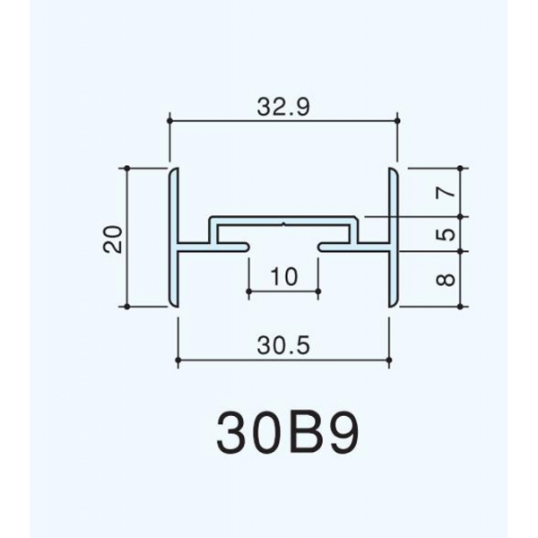アルミトイレブース３０ｍｍ用Ｂタイプ パネルジョイント