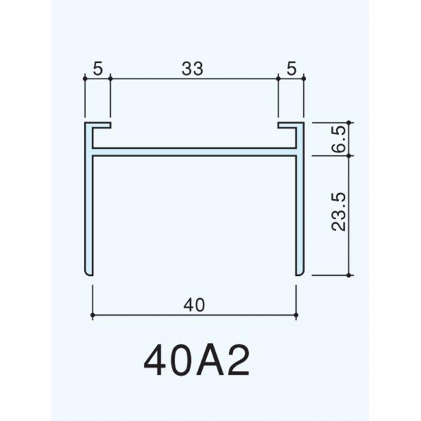 アルミトイレブース４０ｍｍ用Ａ･Ｂタイプ 壁面取付エッジ