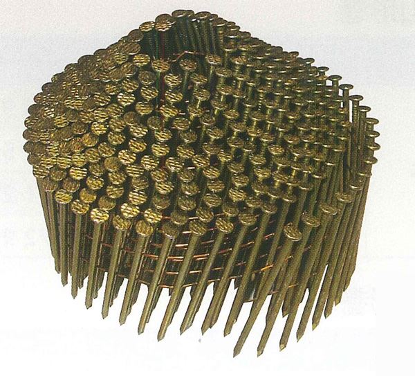 ワイヤー連結釘 木下地用 斜め釘 鉄生地 布目頭　1箱=10巻