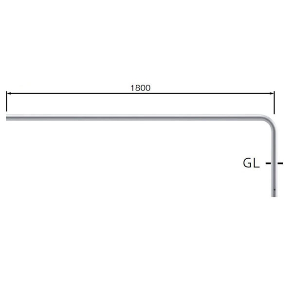 バリカー横型　車止め　駐輪場用　ステンレス製　組み合わせ自由