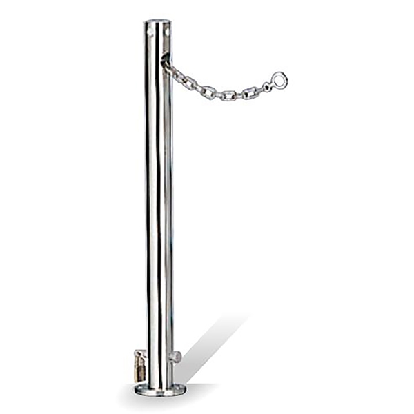 [Ｕシリーズ] 上下式 ステンレス製 車止め（南京錠付）