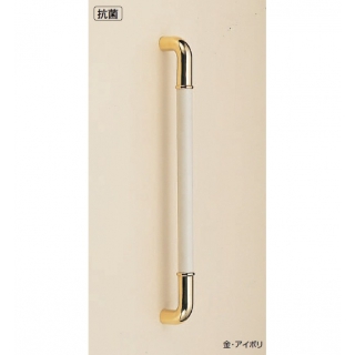 真チュウ丸棒取手　両面用(真チュウ+塩ビ/M8×90) 標準扉厚 26mm～45mm