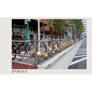 横断防止柵 歩行者・自転車用柵(P種) 端部支柱 右用(ジョイント付)