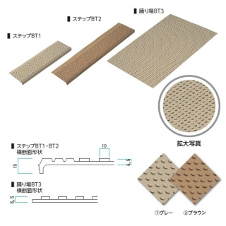 消音マット 粘着型 階段用 ステップBT1