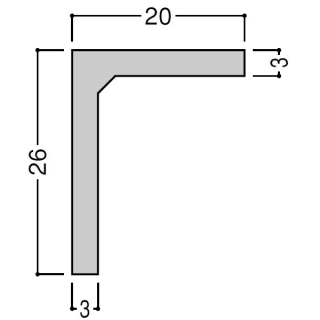 棚受けアングル26×20
