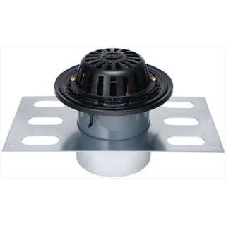 鋳鉄製ルーフドレン　デッキプレート打込型　アスファルト・シート防水用　たて引き　ねじ込み式