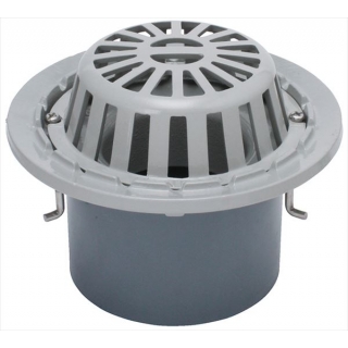 アルミニウム鋳鋼製ルーフドレン　打込型　塗膜・モルタル防水用　たて引き　差し込み式