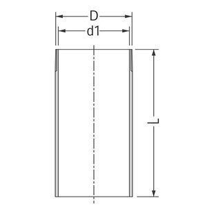 ステンレス・鋳鋼製ルーフドレン　呼樋　よこ引きルーフドレン用　SGP管（白管）
