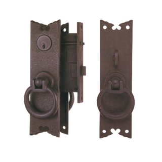 シリンダー箱錠　D丸型　真鍮製