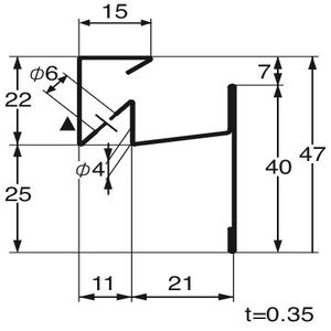 通気見切（湿式外壁用） 出隅