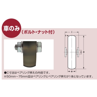 S45C重量戸車 山R車型 車のみ