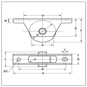 鉄重量戸車 山R車型