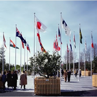 旗ポール テーパーハンドルタイプ　埋込式