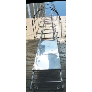 塔屋タラップ向け 昇降防止扉 『ドア型』 建設・国土交通省用 ステン304バフ#400研磨