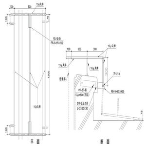 国土交通省懸垂幕受け金物 回転式 ステン304バフ#400研磨