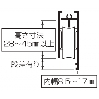 サッシ用取替戸車　M8.5（A）024型