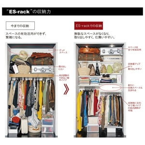 壁面取付システム収納 ES-rack 棚板＋パイプセット　商品コード96084177