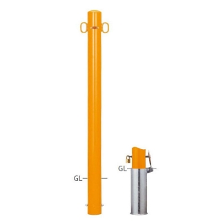 バリカーピラー型　車止め　スタンダード　スチールタイプ　φ76.3　H850