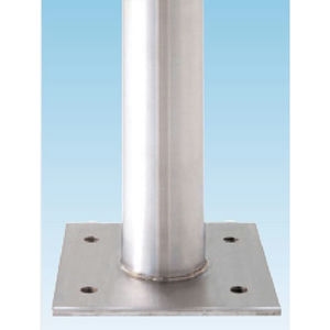 バリカー横型　車止め　スタンダード　ステンレスタイプ　φ60.5　W3000　H800　横桟付き