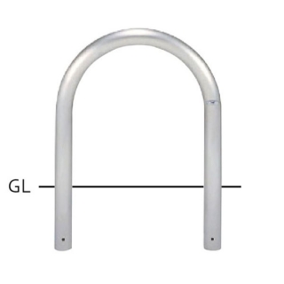 バリカー横型　車止め　スタンダード　ステンレスタイプ　φ76.3　W600