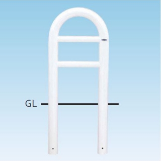 バリカー横型　車止め　スタンダード　スチールHGタイプ　φ76.3　W420