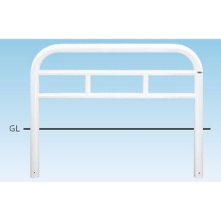 バリカー横型　車止め　スタンダード　スチールHGタイプ　φ76.3　W1500