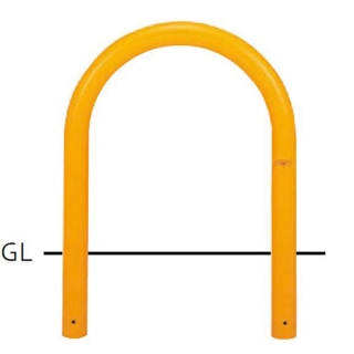 バリカー横型　車止め　スタンダード　スチールタイプ　φ76.3　W600