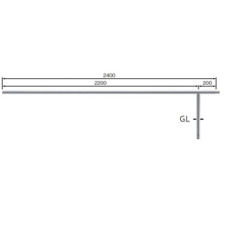 バリカー横型　車止め　駐輪場用　ステンレス製　組み合わせ自由