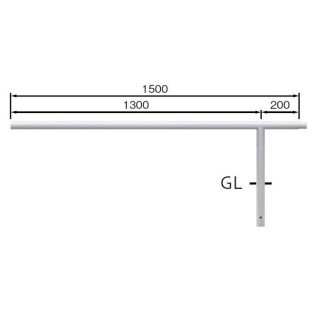 バリカー横型　車止め　駐輪場用　スチール製　組み合わせ自由