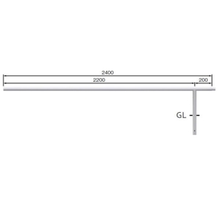 バリカー横型　車止め　駐輪場用　スチール製　組み合わせ自由