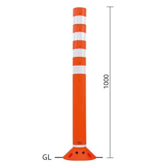 視線誘導標　ラウンドコーン　接着固定タイプ　取替用支柱