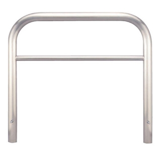 [Yシリーズ] アーチ型横バー付 ステンレス製 車止め 脱着式 鋳鉄製蓋