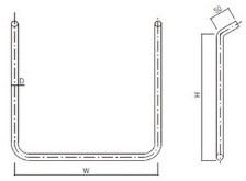 タラップ　ステンレス丸鋼（SUS304）φ22　埋込タイプ